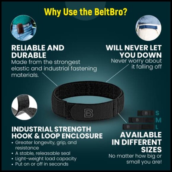 No Buckle Elastic Belt for Women, Fits 1 Inch Belt Loops main image 6